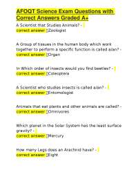 AFOQT Science Exam Questions and Answers