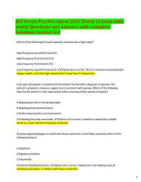 SLP Praxis Exam Questions and Answers 2025