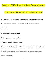CMCA Practice Test Questions and Answers