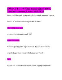 NWSA TTT-1 Written Test Practice Questions and Answers 2025-2026