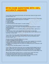 NFHS EXAM QUESTIONS WITH 100% ACCURATE ANSWERS