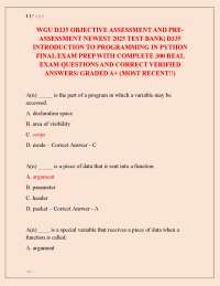 Python Programming Exam Questions and Answers