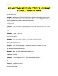 ALF Core Training Florida: Key Definitions and Regulations