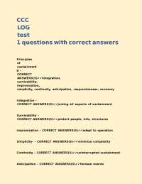 Sustainment Principles: Questions and Answers