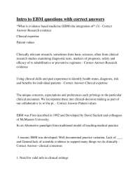 Evidence-Based Medicine (EBM) Practice Questions and Answers