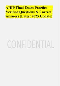 AHIP Final Exam Practice Questions and Answers 2025