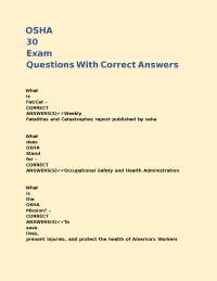 OSHA Exam Questions and Answers