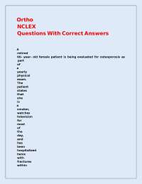 NCLEX Orthopedic Nursing Questions: Osteoporosis Review