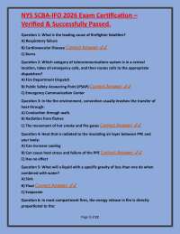 NYS SCBA-IFO 2026 Exam Certification Questions and Answers