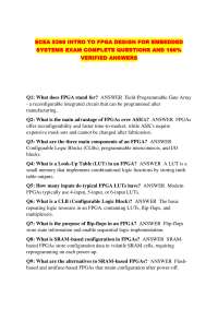 FPGA Design Exam Questions and Answers