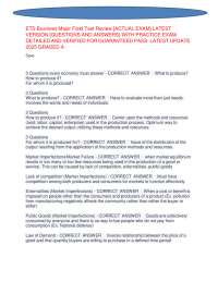 Economics Major Field Test Review: Questions and Answers