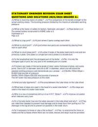 STATIONARY ENGINEER REVISION EXAM SHEET QUESTIONS AND SOLUTIONS 2025/2026 GRADED A+