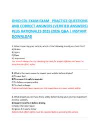 Ohio CDL Exam Practice Questions and Answers 2025-2026