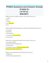PCNSA Certification Exam Questions and Answers 2026/2027