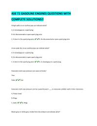 Gasoline Engine Diagnostic Questions and Solutions