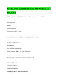 RBS Exam Questions and Answers: Responsible Beverage Service