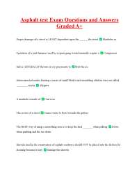 Asphalt Test Exam: Questions and Answers