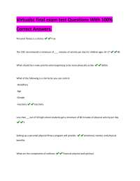 Personal Fitness Final Exam Questions and Answers
