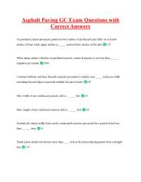 Asphalt Paving GC Exam Questions and Answers: Comprehensive Study Guide