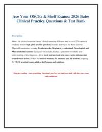 2026 Bates Physical Exam Mastery: Test Bank & Clinical Practice Questions