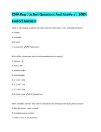 CSFA Practice Test Questions and Answers
