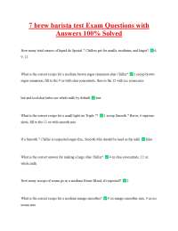 7 Brew Barista Exam Questions and Answers: Comprehensive Study Guide