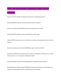 CSFA Surgical Procedures Self-Examination Questions and Answers