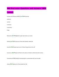 RBS Final Exam Q&A: Interpersonal Influence and Decision Making