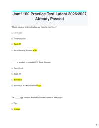 Jamf 100 Practice Test Questions and Answers 2026/2027