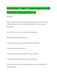 DEOMI EOAC Exam 5: Ethics and EO Program Review Questions and Answers