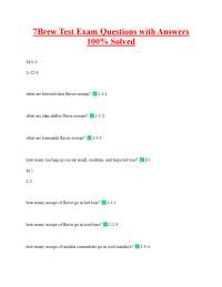 7Brew Test Exam Questions with Answers 100% Solved