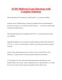 ACBS Midterm Exam Questions and Answers: Complete Solutions
