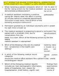 NCCT Medical Administrative Duties Exam Review: Q&A for Certification