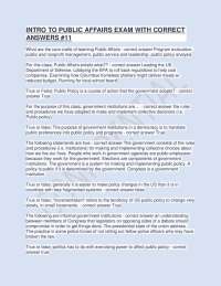 Public Affairs Exam Questions and Answers - Prof. Shawn