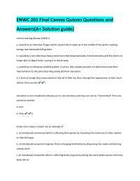 ENWC 201 Final Canvas Quizzes: Questions and Answers