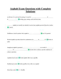 Asphalt Exam Questions and Solutions: Comprehensive Study Guide