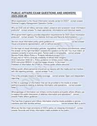 Public Affairs Exam Questions and Answers 2025-2026 - Prof. Shawn