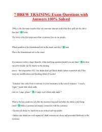7 Brew Training Exam Questions and Answers