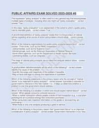 Public Affairs Exam Questions and Answers 2025-2026 - Prof. Shawn