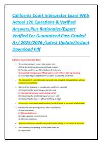 California Court Interpreter Exam: 120 Questions and Answers