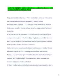 CA State Life Insurance Practice Exam 2025/2026 with Solutions