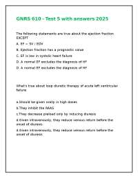 Cardiovascular and Respiratory Diseases: Exam Questions and Answers
