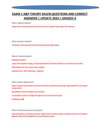 Anatomy and Physiology Exam 1: Questions and Answers