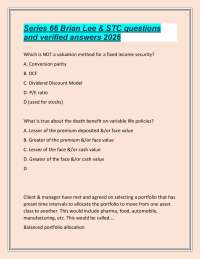 Series 66 Exam Questions and Answers