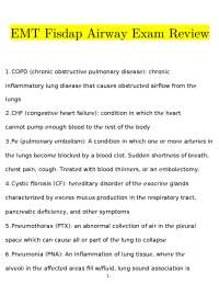 EMT Airway Exam Review: Key Concepts and Definitions