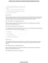 Nursing Emergency Preparedness: Test Bank Questions