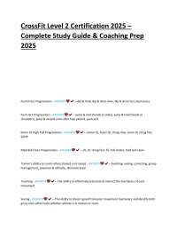 CrossFit Level 2 Certification Study Guide: Coaching Prep 2025
