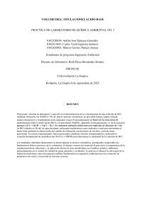 Volumetría Ácido-Base: Práctica de Laboratorio en Química Ambiental