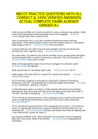 NBCOT Exam Practice Questions with Verified Answers