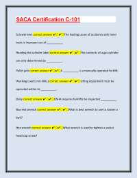 SACA Certification C-101 Practice Questions and Answers